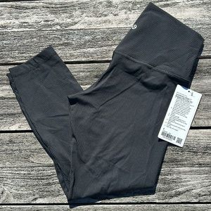 Lululemon Align Ribbed High-Rise Crop 23" Black size 8